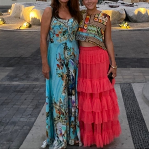 NWT FARM RIO Banana Scarves Linen Crop Top - Picture 13 of 16